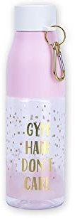 Tri-Coastal Desing - Bottiglia per Acqua di Plastica - Divertente e Colorata con Coperchio e Gancio - capacità 670 ml (Gym Hair)