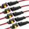 YETOR Conector de Cable Enchufe Impermeable,Conector macho de 2 pines Conectores eléctricos con cable 16 AWG Marine para conexiones de automóviles, camiones, barcos y otros cables. (5pack)