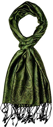 Lorenzo Cana Pashmina Schal Schaltuch jacquard gewebt 100% Seide Paisley Muster Seidenschal Seidentuch Seidenpashmina mehrfarbig 70 x 190 cm