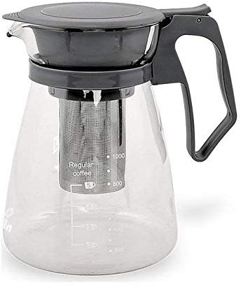 Quttin 85732 Jarra para Infusiones Cristal, Glass, Negro, Talla única