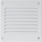 Griglia d'aria in acciaio per il ritorno dell'aria, ideale per soffitto e parete laterale, HVAC, con schermo anti-insetti (10 x 10 cm, bianco)