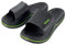SEAC CAYA, Sandales avec Bande pour la Plage et la Piscine, Noir/Vert, 36