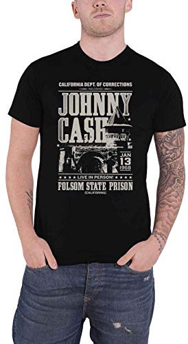Johnny Cash T Shirt Folsom Prison Poster Nue offiziell Eco Herren