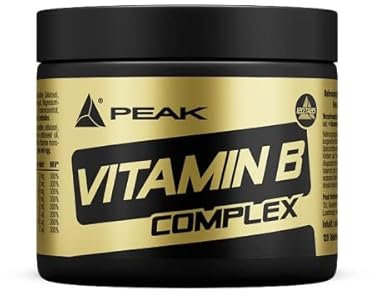 PEAK Vitamin B Complex - 120 Tabletten I hochdosiert I hohe Bioverfügbarkeit I Energiestoffwechsel I normale Herzfunktion I Stoffwechsel I vegan I glutenfrei