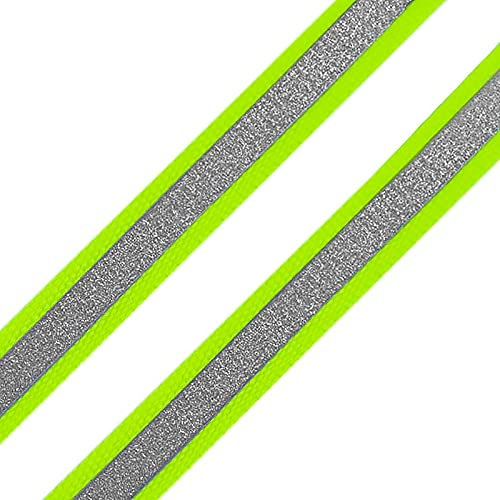 5m Reflektorband Reflexband Reflexstreifen 10mm reflektierend Farbwahl, Farbe:neongelb