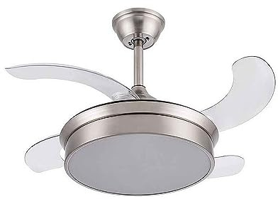 Ventilador DC modelo CALA niquel de aspas deplegables FABRILAMP