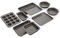 Ninja B39010 Foodi NeverStick Premium 10-Piece Bakeware Sheet Set, Oven Safe up to 500⁰F, with (2) Baking Sheets, Cookie Sheet, Loaf Pan, Muffin Pan, (4) Cake Pans & Cooling/Roasting Rack, Grey