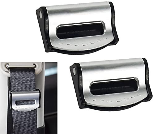 Ajusteur De Ceinture De SéCurité De Voiture, pince ceinture de sécurité voiture, bloque ceinture de securite voiture, Clip De RéGlage De Ceinture De SéCurité, AntidéRapant, RéGlable (Argenté)