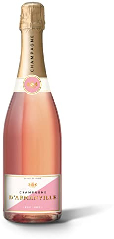 CHAMPAGNE D’ARMANVILLE Rosé 75 CL - Botella de Champagne para Fiestas Bodas Comunión y Celebraciones