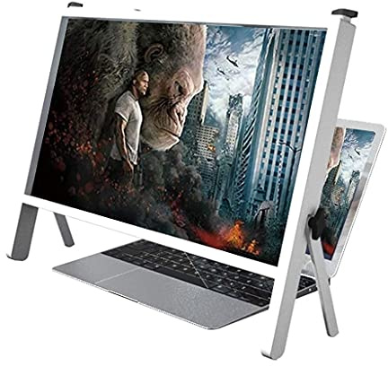 SAUNUOWL 3D-Laptop-Bildschirmlupe, faltbare Laptop-Bildschirmlupe, kompatibel mit 38,1 - 55,9 cm (15 - 22 Zoll) Handys, Tablets, Laptop; für Senioren, zum Lesen in der Nähe, Arbeit und zum Ansehen