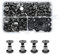 JINTANG 90 Set Chicago buchschrauben,M5x6mm binding Schrauben kit,schraubnieten für leder,ledernietenset,verwendet für DIY Leder handwerk kleidung tasche,Bücher und Dekoration (Schwarz glänzend)