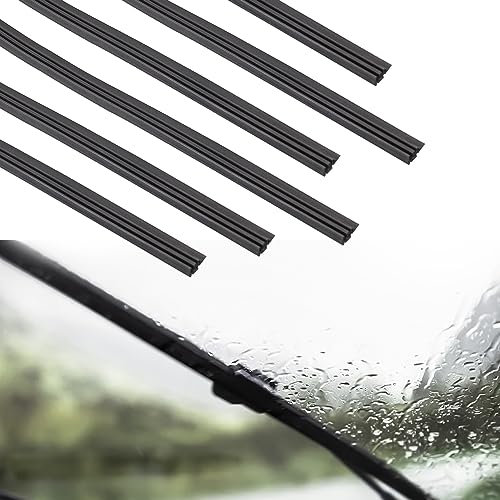 Caoutchouc Essuie Glace Recharges Essuie 6 Pièces Lame D'essuie-Glace Recharges de Remplacement en Caoutchouc Bandes pour Plus Avant Arrière Pluie Voiture Essuie-Glace (800mm)