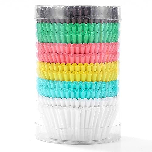 VIVIIHOO Mini moules à Muffins 300 pièces mélangées - Gobelets en Papier Muffins Moule à Cupcakes Standard - Gobelets en Chocolat en Papier - Tasses de Cuisson pour Mariage, Anniversaire, Baby Shower