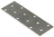 vidaXL Placas Perforadas 60 uds, Escuadras Rectas, Placas de Unión Plana, Soportes Conectores Planos, Acero Galvanizado 2 mm 120X40 mm