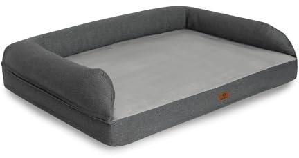 elGiga orthopädisches Hundebett Moritz - Bezug mit RV waschbar - XL 120 x 75 cm