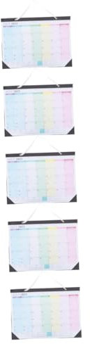 EXCEART 5St Kalender 2024 Jahresplaner 2024 Blockkalender für den Schreibtisch Tischkalender Kalender für die tägliche Nutzung des Zimmers Wandkalender fürs Büro groß Wandbehang Notizbuch