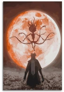 Spielposter Bloodborne Poster, dekoratives Gemälde, Leinwand, Wandposter und Kunstdruck, modernes Familienschlafzimmer-Dekor-Poster, 30 x 45 cm