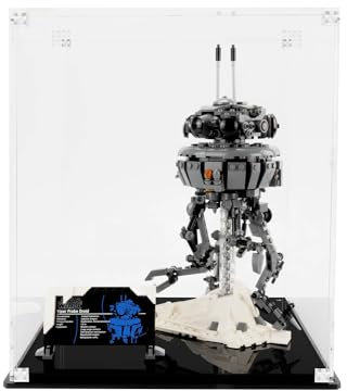 icuanuty Vetrina acrilica compatibile con Lego 75306 Star Wars Imperial Search Droid Construction Kit for Figures/Modelli/Collectibles (Display Case Only)