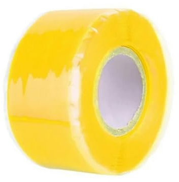 YOLNEY Superstarkes, wasserdichtes Stop-Lecks-Dichtungsband, Wasserrohr-Silikonkautschuk-Gürtelreparatur, Silikonklebstoff-Isolierbänder, 25 mm, Gelb, 1,5 m