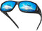 URUMQI Polarisierte Sonnenbrille Herren Damen UV400 Schutz Wrap Around Blendschutz Sonnenbrille für Brillenträger Fit over Brille Fahren Angeln Schwarzer Rahmen