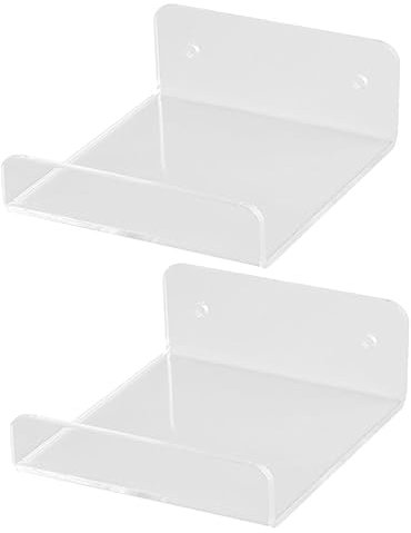 UPKOCH 2pcs Router Display Rack Cable Router Game Consoles Wall Shelf Av Receiver Shelf Heavy Duty Shelving Router Shelf Heavy Duty Storage Shelves Mount No Punching Plastic