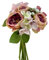 Generico Bouquet Fiori Artificiali RANUNCOLI ORTENSIE E Bacche Colore Porpora