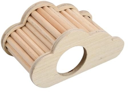 Granvoo Hamster Haus Holz, Hamster Versteck Haus DIY Hamster Spielzeug, Kleintieraktivität Spielzeug DIY Hamsterkäfig Zubehör, Hamster Versteck für Rennmäuse, Degus, Stachelmäuse, Zwerghamster