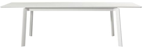 IDIMEX Gartentisch Verano ausziehbar mit Butterflysystem, 180-260 x 75 x 103 cm, weiß, Aluminium - wetterfest, stabil - Terassentisch, Balkontisch