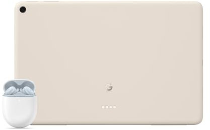 Google Pixel Tablet – Android-Tablet mit 11-Display und einem Akku mit Langer Laufzeit – 8 GB RAM – 256 GB Speicherplatz – Porcelain + Pixel Buds A-Series – Sea