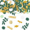 VIKY® 2024 Graduation Deko Konfetti Gold Grün,200 Stück Bachelor Deko Tischdeko,Ausbildung Prüfung Bestanden Deko Confetti,Abschluss Hut Streudeko für Congratulations Grad Bestandene Prüfung Geschenk
