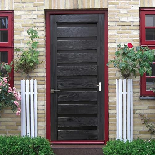 3D Blue Wooden Door Door Sticker Peel And Stick Vinyl Wrap Door Cover Door Decal Office Door Sign Bedroom Door Sign Front Door Decor Removable Door Decal 90 X 200 Cm Door Photos -6N5Y6C8O3P9F4L8Y2Q0T6
