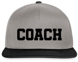 Spreadshirt The Best Coach Der Beste Trainer Geschenk Snapback Cap, One Size, Graphit/Schwarz