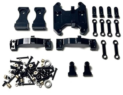 SGREHJDR Metall Balance Chassis Board Wippe Kit for WPL B16 B36 1/16 RC Auto Upgrade Teile Modifiziertes Zubehör(Zwart)
