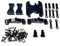SGREHJDR Metall Balance Chassis Board Wippe Kit for WPL B16 B36 1/16 RC Auto Upgrade Teile Modifiziertes Zubehör(Zwart)