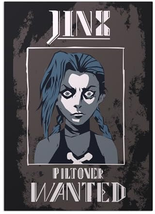 Displate Offiziell Arcane MetallPoster Magnetische Befestigung Inklusive Lizenziert Bilder Hochwertiges Poster Wanted Dark Poster 45 cm x 32 cm