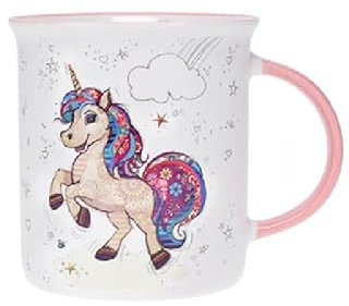 KIUB Mug avec des animaux - motif licorne qui danse - matière porcelaine fine - contenance 320ML