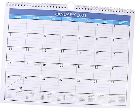 HAPINARY En Schreibtischkalender 2021 Tischkalender Vollständige Internationale Feiertage Englische Ausgabe Hängekalender