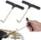 2 Stück Trampolin Werkzeug T-Haken, Metall Federzug Federspanner Trampolin T-Haken Heringe Abzieher zum Springen für Jumping Springen Federzug