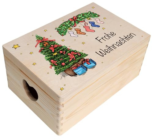 Creative Deco Weihnachtsgeschenke Personalisiert Holzkiste | Wunschtext | Weihnachten Geschenke | Dein Eigener Wünsche Text Individuelles Geschenk | Weihnachtsdeko | Für Frauen, Männer