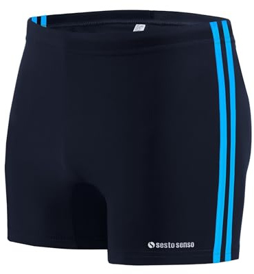 sesto senso Maillot de Bain Homme Sportif, Boxer de Bain à Séchage Rapide avec Cordon de Serrage – Short de Bain Confortable en Taille M à 4XL