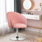 Ckaff Chaise de Coiffeuse, Fauteuil de Bar, Fauteuil Pivotant Réglable en Hauteur, Fautauil de Maquillage, Chaise de Salle à Manger pour Salon Salle à Manger Chambre à Coucher, Rose