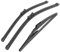 DIQXLGS Para Peugeot 2008 2013 2014 2015 2016 2017 2018 Escobillas Limpiaparabrisas Delanteras/traseras Accesorios 26+16+11,