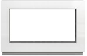 Framex Fenêtre de cave - Vitrage fixe (Fib) blanc 80 x 35 cm 2 compartiments 32 mm (4/24/4) fenêtre/fenêtre de maison de jardin/fenêtre en plastique largeur x hauteur 800 x 350 mm