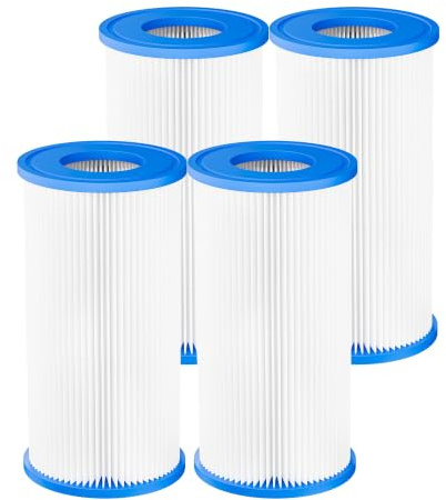 DAYEAR Filtre Piscine Type A ou C Compatible avec 29000E/59900E 4 Pack | Filtre de piscine réutilisable de Remplacement Type A/C pour pompe de filtre 1000/1500/530 GPH