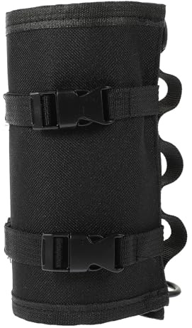 Kichvoe Gas Canister Protector Oxford Cloth Sleeve Anti-collision Non-slip Tank Cover for Outdoor Camping Portable Gas Bottle Protector Black