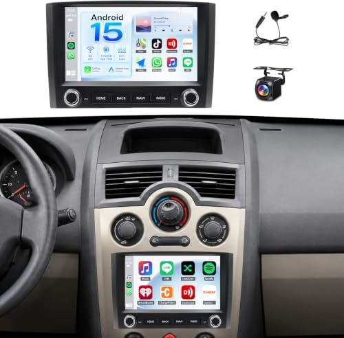 JAWSEU 4G+64G Android 15 Radio Coche para Renault Megane 2 2002-2008 | Pantalla Táctil 7 Pulgadas con Android Auto Inalámbrico CarPlay 2 DIN Radio GPS FM WiFi 5G Bluetooth 5.0 HiFi