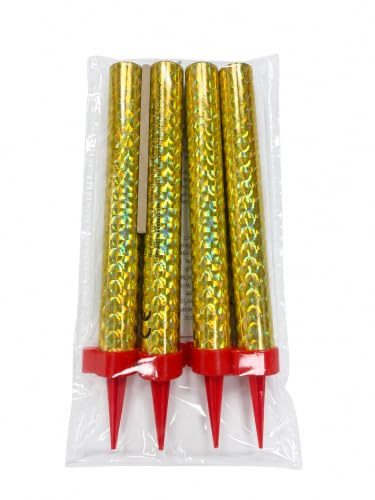 Lepetitmitron - Set di 4 candele d'atmosfera fontana luminosa per torta di compleanno, durata 60 secondi, senza profumo