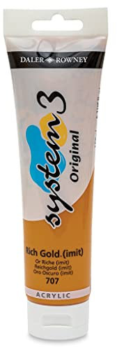 Daler-Rowney System 3-150 ml Tube Acrylfarbe Rich-gold
