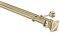 Gardinenstange 25/16 mm 2-Läufig Antik-Gold Metall, 160