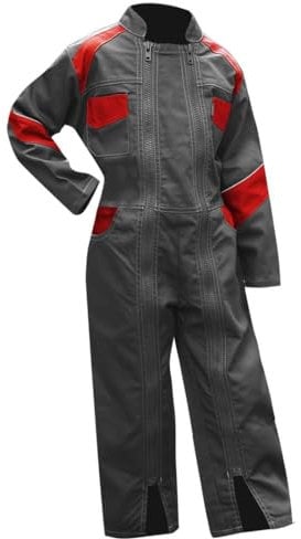 LMA 400921 TOURNESOL Combinaison Double Fermeture, Gris/Rouge, Taille 10A